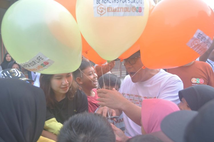 Wahdi Turut Meriahkan Jalan Sehat Hut Graha Spesialis Metro Ke 8