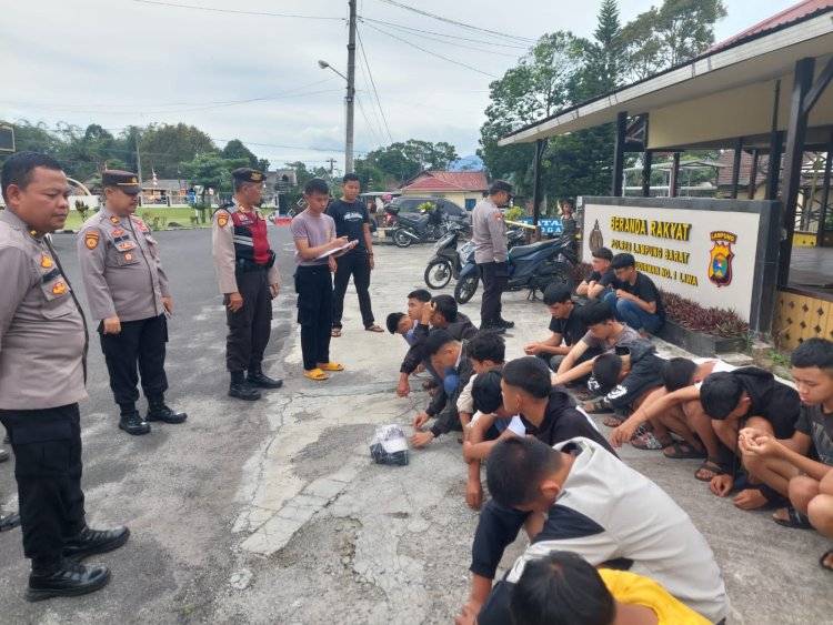 Polres Lampung Barat Amankan Pelajar Hendak Tawuran Perang Sarung