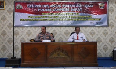 Polres Lampung Barat Laksanakan Lat Pra Ops Antik Krakatau 2023
