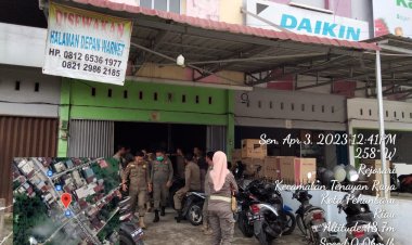 "Luar Biasa" Satpol PP Kota Pekanbaru Tertibkan Warnet Bandel