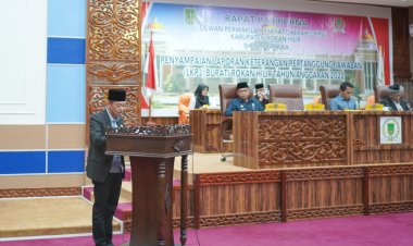 DPRD Rohil Gelar Rapat Paripurna Penyampaian LKPJ Bupati TA 2022