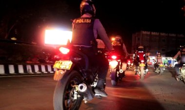 Amankan Wilayahnya, Polres Lampung Utara Gelar Patroli Gabungan dan Razia