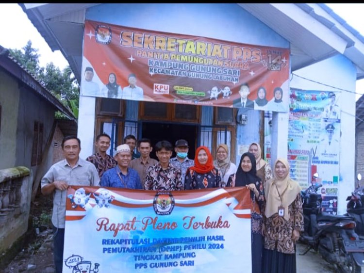 Kepala Kampung Gunung Sari Hadiri Rapat Pleno DPHP Pemilu 2024.
