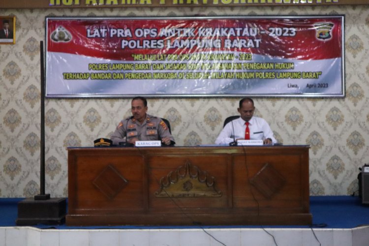 Polres Lampung Barat Laksanakan Lat Pra Ops Antik Krakatau 2023