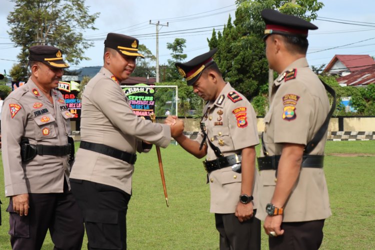 Polres Lampung Barat Laksanakan Sertijab Kasat Reskrim dan Kasat Res Narkoba