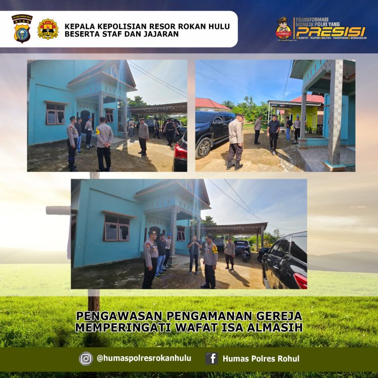 Kapolres Rohul Monitor Langsung Perayaan Misa Jumat Agung