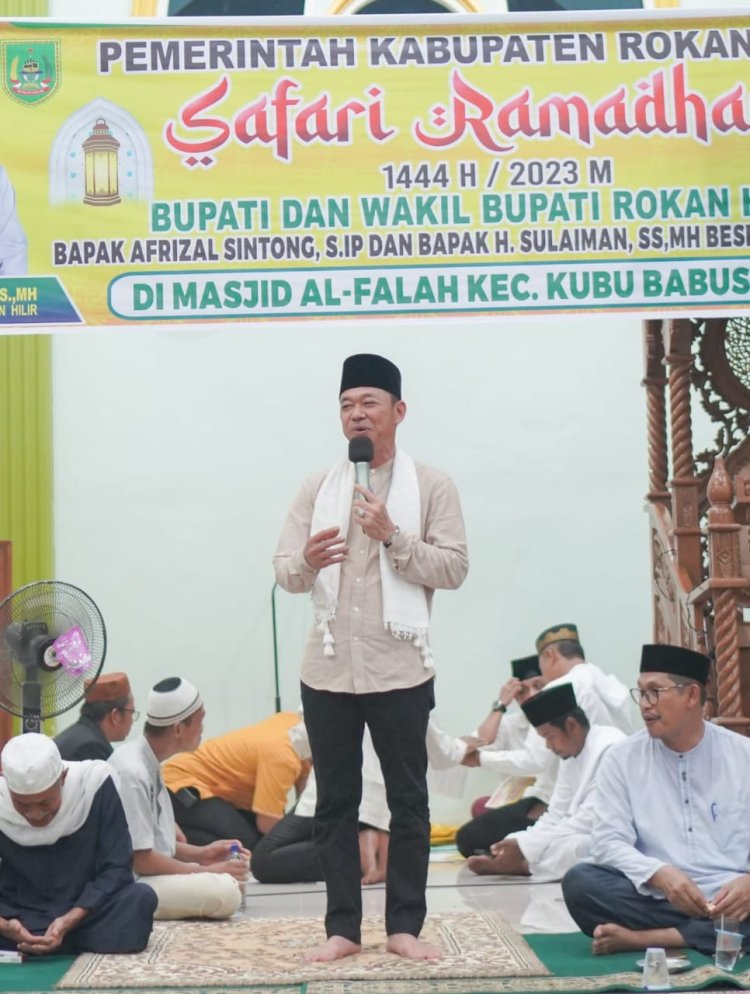 Bupati Rohil Bantu 8 Rumah Ibadah dan 25 Grup Rebana di Kubu dan Kuba
