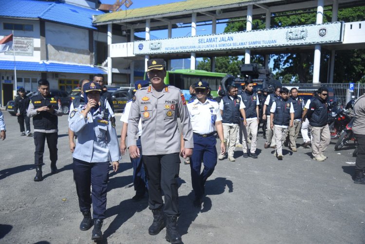 Polda Lampung Persiapkan Cipkon Harkamtibmas Kepada Pemudik di Terminal Rajabasa