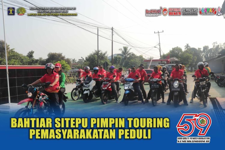 Hari Bakti Pemasyarakatan ke-59 Lapas Pasir Pengaraian Touring Salurkan Bantuan