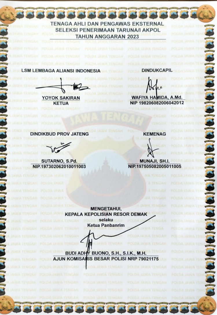 LAI Jateng Siap Awasi Penerimaan Caba, Akpol dan Tamtama Polri 2023