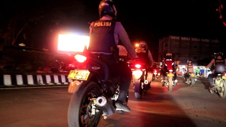 Amankan Wilayahnya, Polres Lampung Utara Gelar Patroli Gabungan dan Razia