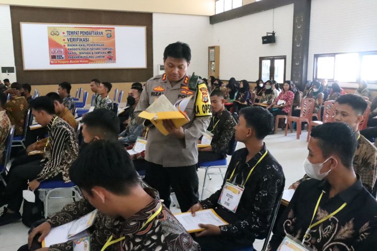 Rikmin Awal Penerimaan Polri, Kapolres Lamtim Tinjau Langsung