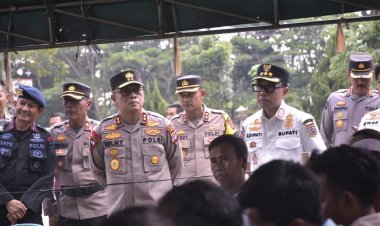 Operasi Mantap Praja Ramik Ragom TA 2023, Kapolda Lampung Kunjungi Lokasi TPS Pilkakam di Way Kanan