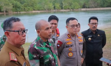 Kapolda Lampung Hadiri Puncak Penanaman Mangrove Nasional di Pantai Bagus Kalianda