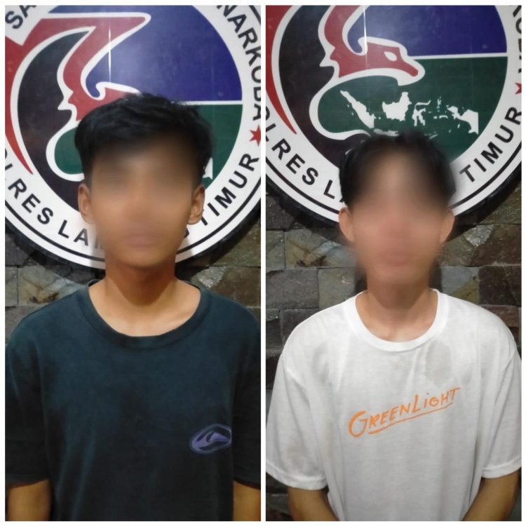 Edarkan Narkotika, 2 Pemuda Ditangkap Sat Res Narkoba Polres Lamtim