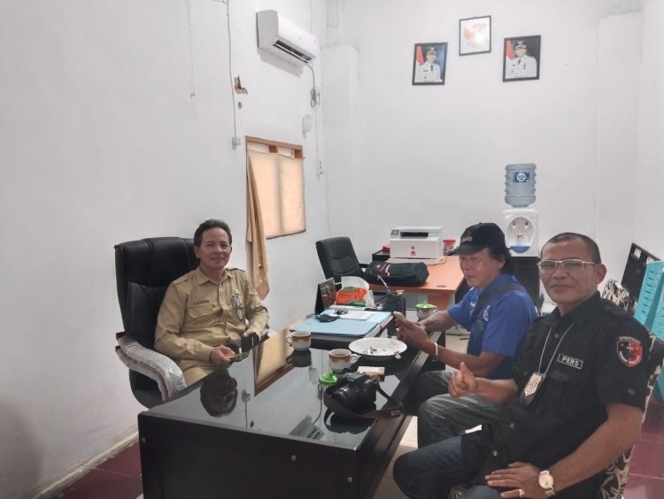 Sambangi Kantor Satpol PP Rohil, Pengurus DPD SPI Jalin Silaturahmi