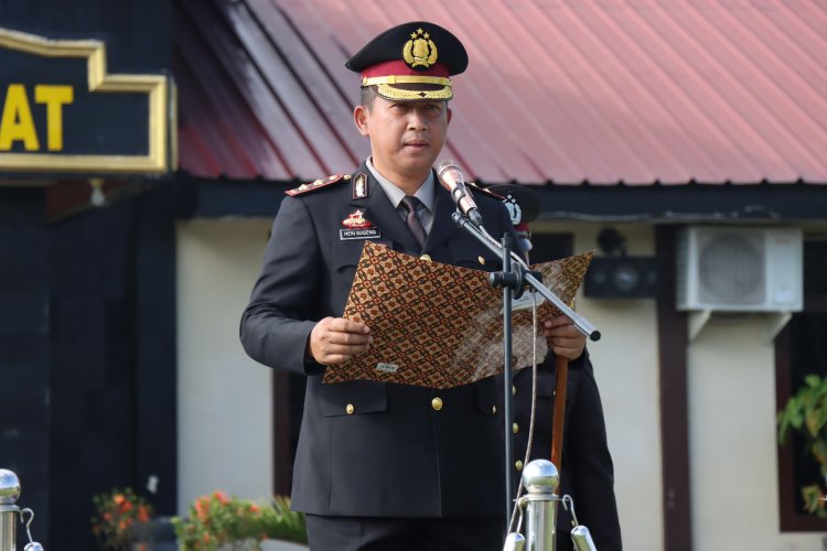 Hari kebangkitan Nasional ke 115, Kapolres Lampung Barat Pimpin Pelaksanaan Upacara