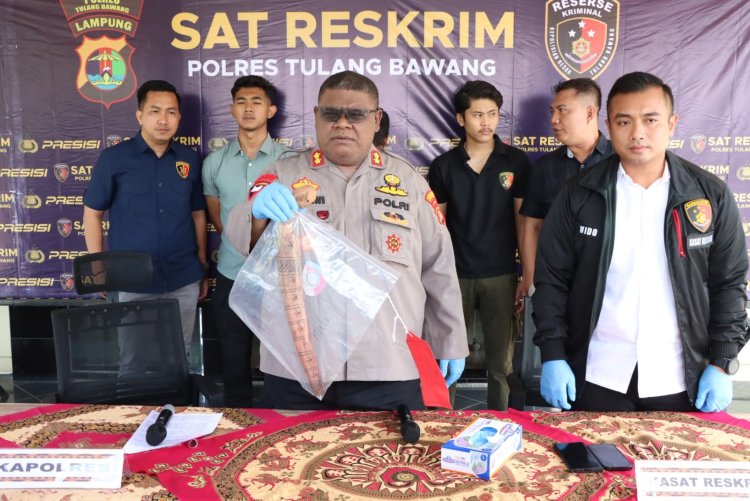 Polres Tulang Bawang Tangkap Pelaku Pembunuhan di Kampung Tunggal Warga