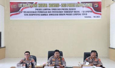 Jelang Ops Bina Waspada Krakatau 2023, Polres Lamtim Laksanakan Lat Pra Ops