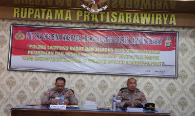 Operasi Bina Waspada Krakatau 2023 Dimulai, Polres Lambar Laksanakan  Lat Pra Ops