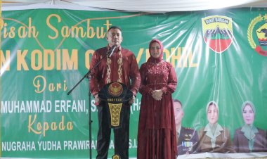 Laksanakan Pisah Sambut Dandim 0321 di Mess, Bupati Rohil Afrizal Sintong Sampaikan Ini