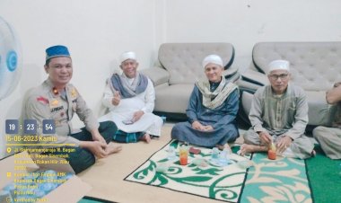 Pererat Silaturahmi, Kapolsek Bagan Sinembah Beserta Staf Jalin Silaturahmi Hadiri Acara Takjiah