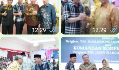 Acara Pisah Sambut Danrem 031/Wira Bima Dihadiri Gubernur Riau Bersama Bupati Rohil