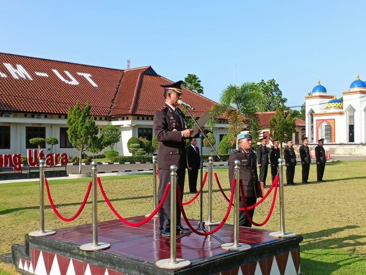 Upacara Peringati Hari Lahir Pancasila Tahun 2023, Wakapolres Lampura Bacakan Amanat Kepala BPIP RI