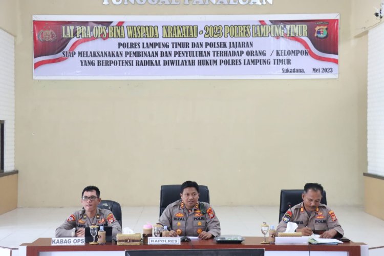 Jelang Ops Bina Waspada Krakatau 2023, Polres Lamtim Laksanakan Lat Pra Ops