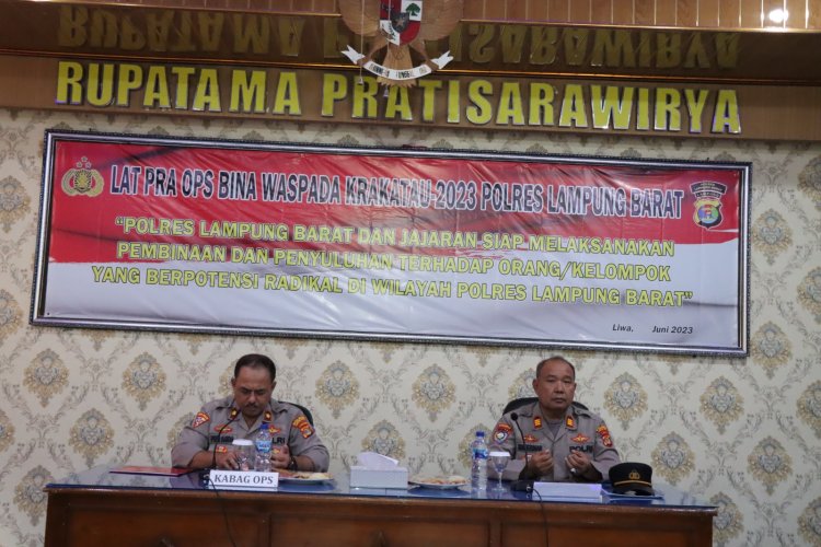 Operasi Bina Waspada Krakatau 2023 Dimulai, Polres Lambar Laksanakan  Lat Pra Ops