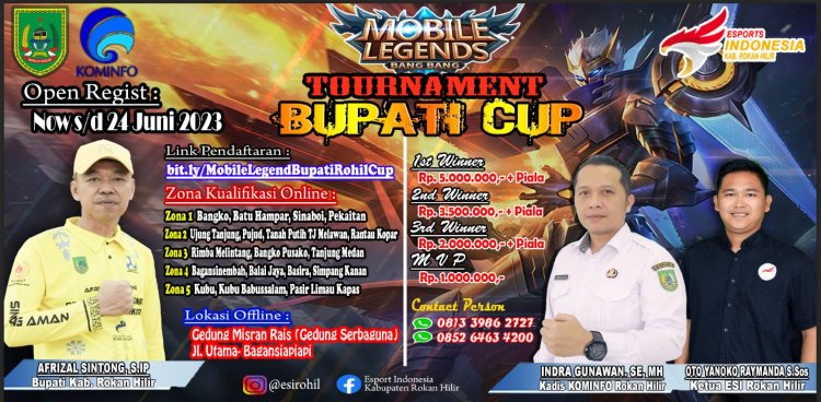 Turnamen Mobile Legend Bupati Rohil Cup 2023 Segera Digelar, Buruan Daftar...