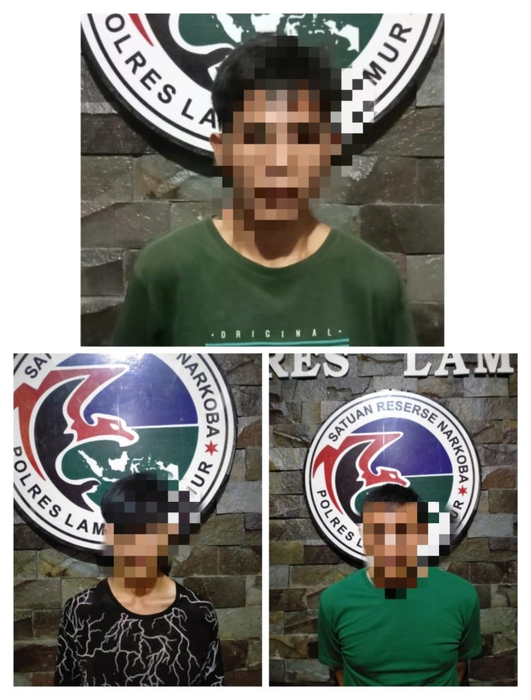 Berantas Narkoba, Polres Lampung Timur Ciduk 3 Pria