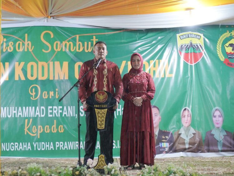 Laksanakan Pisah Sambut Dandim 0321 di Mess, Bupati Rohil Afrizal Sintong Sampaikan Ini