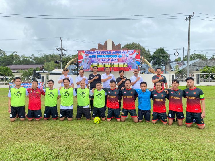 Meriahkan Hari Bhayangkara ke - 77, Polres Lampung Barat Gelar Turnamen Futsal Kapolres Cup