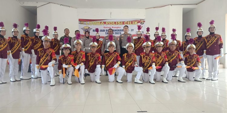 Polres Kota Metro Ikuti Lomba Pocil Dalam Rangka HUT Bhayangkari ke 77