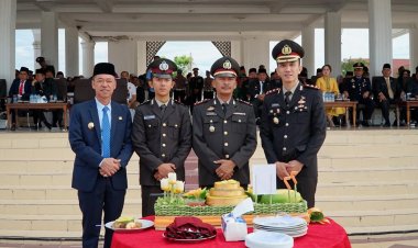 Bupati dan Wabup Rohil Hadiri Upacara HUT Bhayangkara ke-77