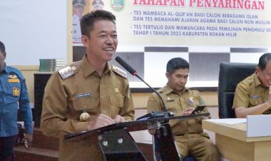 Bupati Rohil Resmi Buka Tes Penyaringan 79 Bacalon Penghulu Tahap I