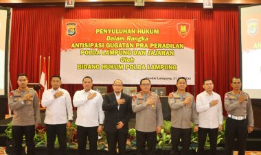 Buka Penyuluhan Antisipasi Gugatan Pra Peradilan, Kapolda Lampung : Pahami dan Implementasikan Dalam Tugas