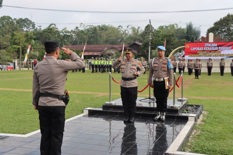 18 Personil Polres Lampung Barat Naik Pangkat Periode 01 Juli 2023