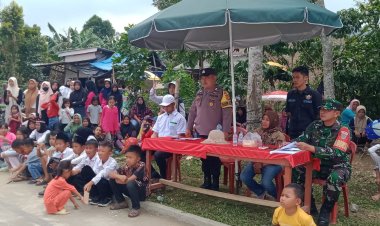 Dalam Rangka Menyambut HUT RI ke-78,  Kecamatan Kebun Tebu Adakan Lomba Gerak Jalan