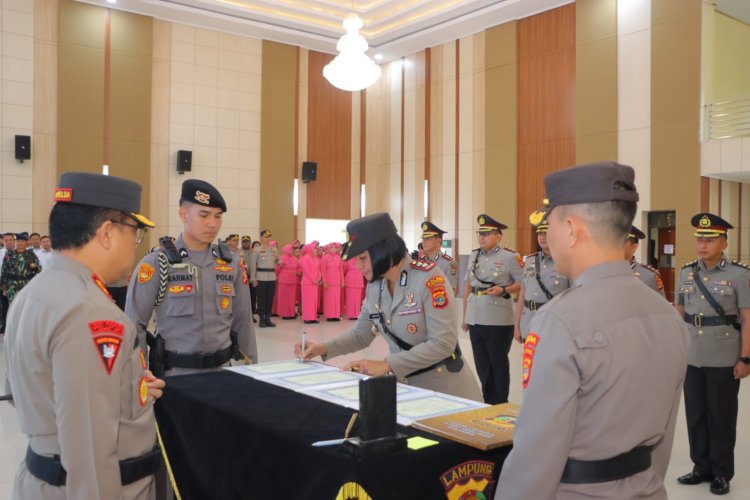 Polda Lampung Laksanakan Serah Terima Jabatan Kapolres Jajaran