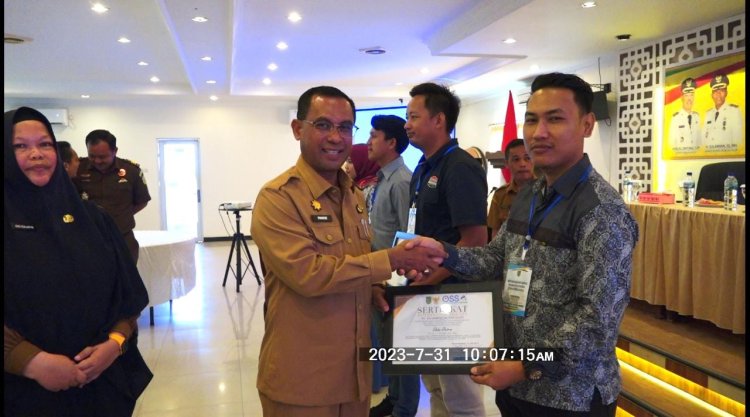 DPMPTSP Rohil Gelar Bimtek Implementasi Pengawasan dan Perizinan Berusaha Berbasis Resiko