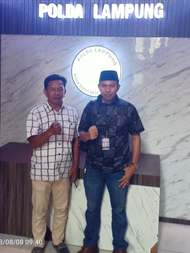 LSM Hantam Laporkan Dispendikbud Pesawaran ke Polda Lampung