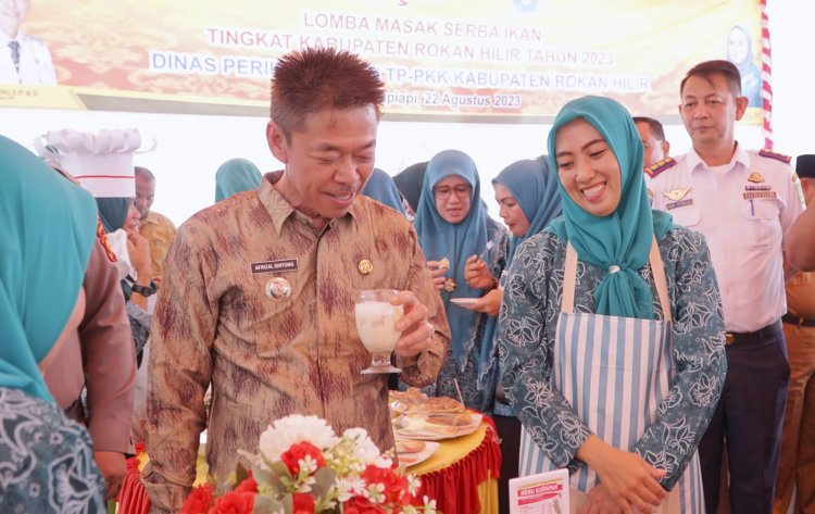 Bupati Rohil Buka Lomba Memasak Serba Ikan, Diikuti Seluruh TP PKK Kecamatan