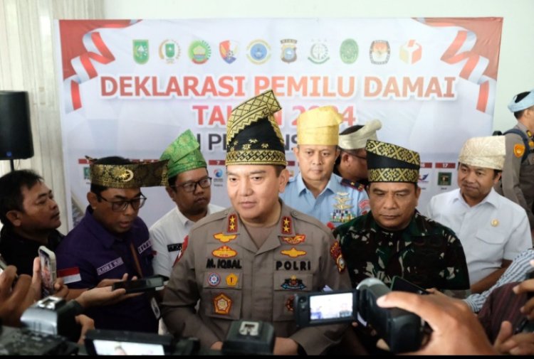 Ini Pesan Gubernur dan Kapolda Riau Saat Deklarasi Damai 18 Parpol Peserta Pemilu 2024