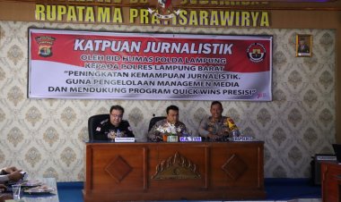 Tingkatkan Kemampuan Jurnalistik Personil Polres Lambar, Bid Humas Polda Lampung Beri Pelatihan