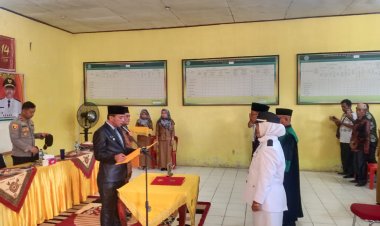 Lantik dan Ambil Sumpah Pjs Penghulu dan Sekcam, Camat Bacakan Amanat Bupati Rohil