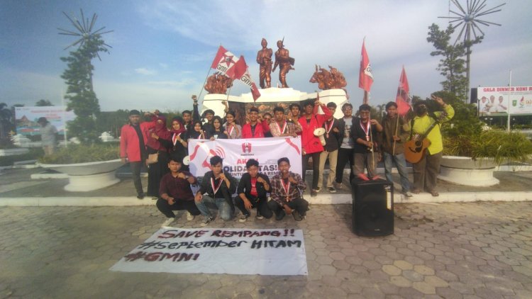 Hiraukan Aspek Keberadaan Masyarakat Adat Melayu Rempang, GMNI Riau Adakan Aksi Solidaritas