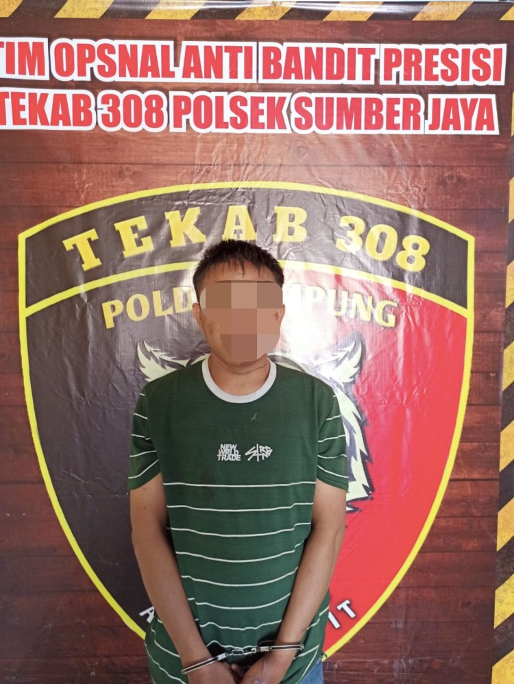 Tekab 308 Polsek Sumber Jaya Berhasil Amankan Pelaku Pencurian Handphone