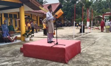 Peringati Hari Jadi Kabupaten Rohil ke-24, Kecamatan Simpang Kanan Gelar Upacara